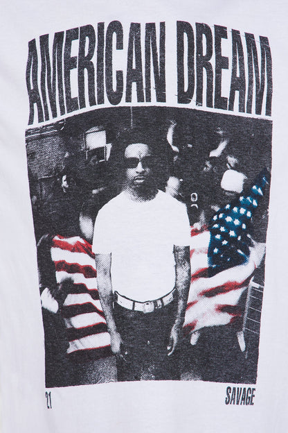 Mini 21 SAVAGE American Dream Tee - White