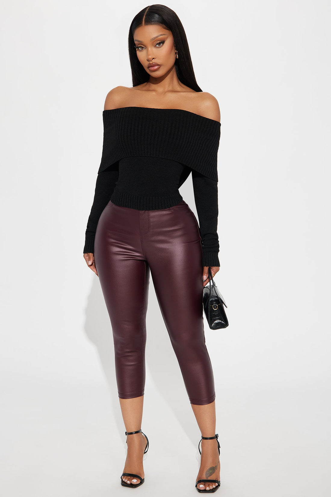 Layla Off Shoulder Sweater - Black