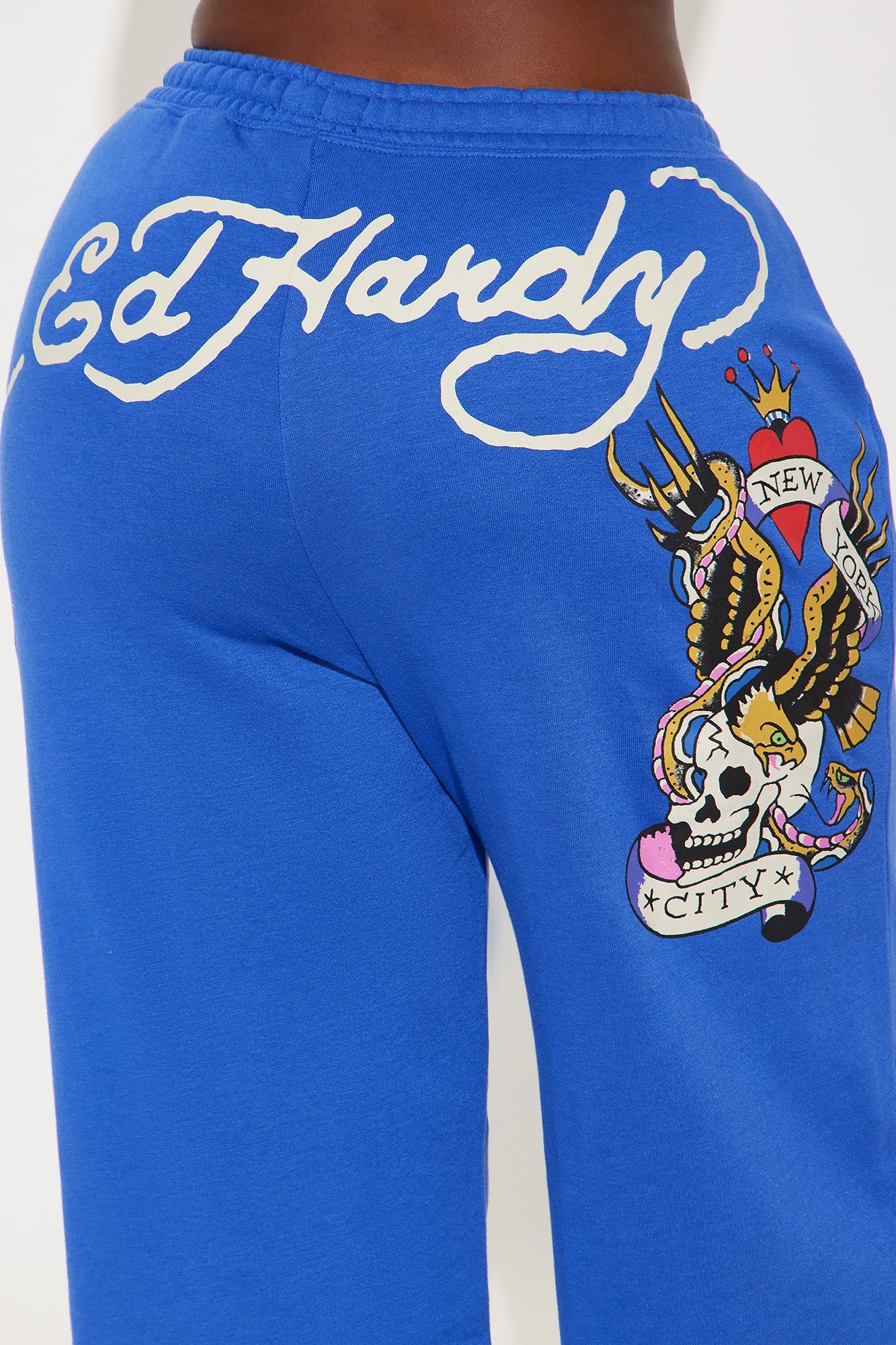 Ed Hardy Flying Skull Pant Set - Royal