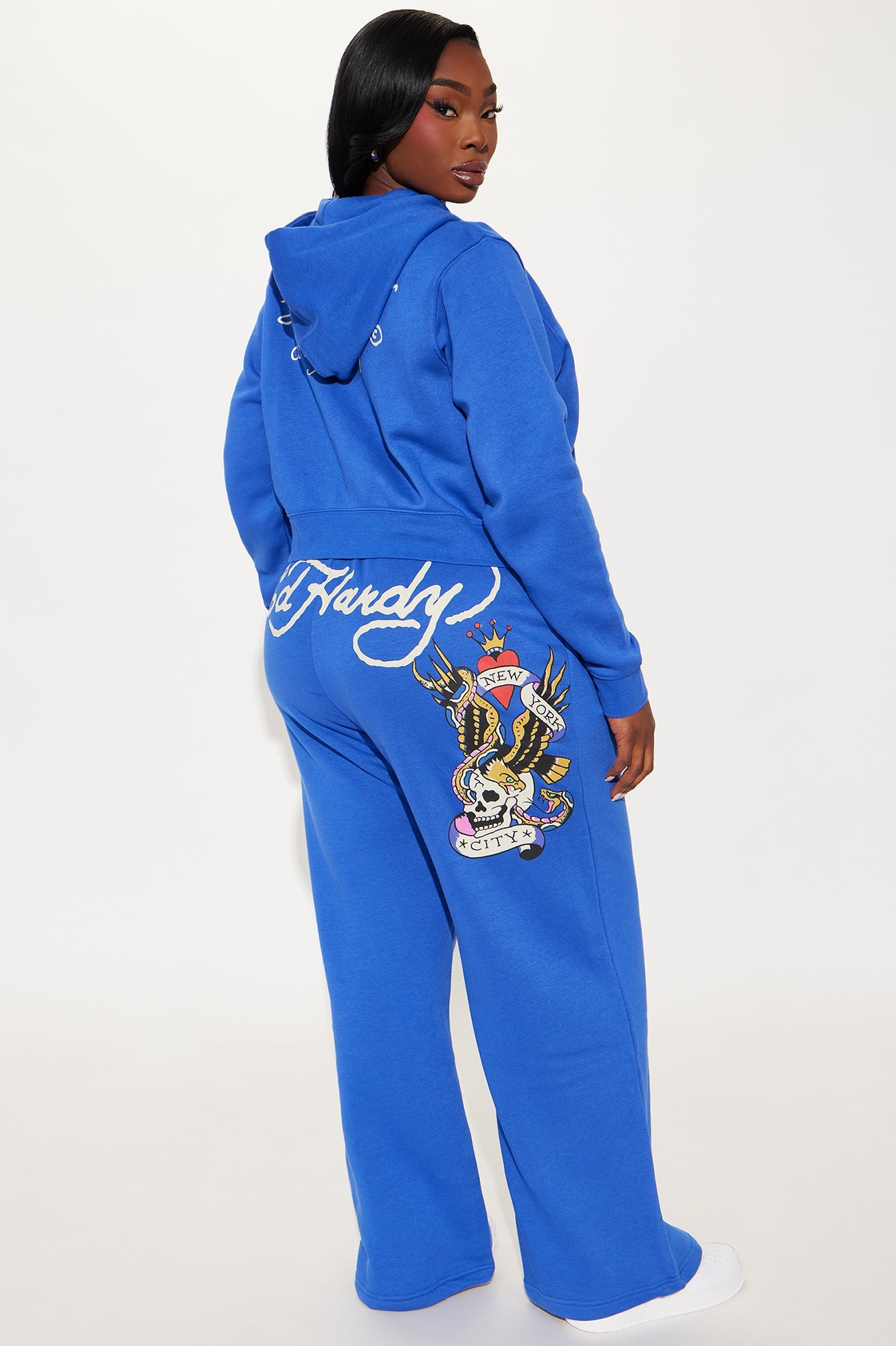 Ed Hardy Flying Skull Pant Set - Royal
