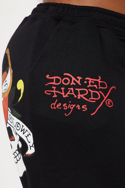 Love Kills Ed Hardy Pant - Black
