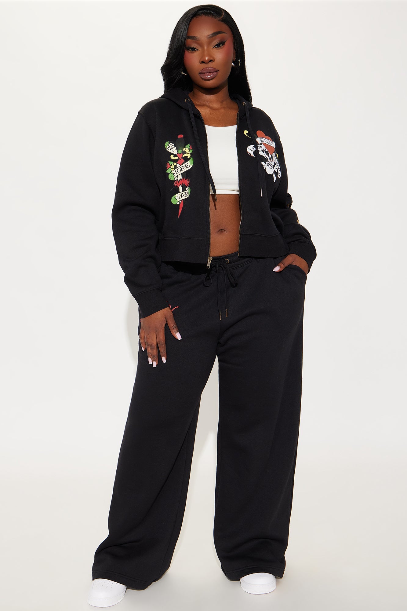 Ed Hardy NYC Wide Leg Pant - Black