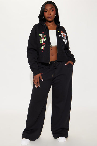 Ed Hardy NYC Wide Leg Pant - Black