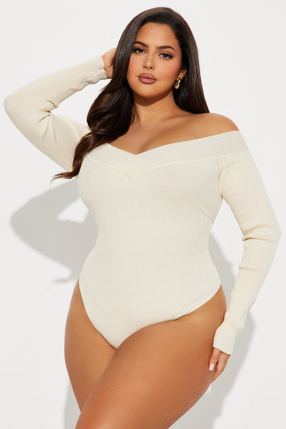 Sam Sweater Bodysuit - Ivory