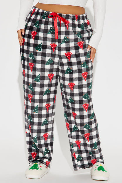 JIngle All The Way Plush PJ Pant - Black/White