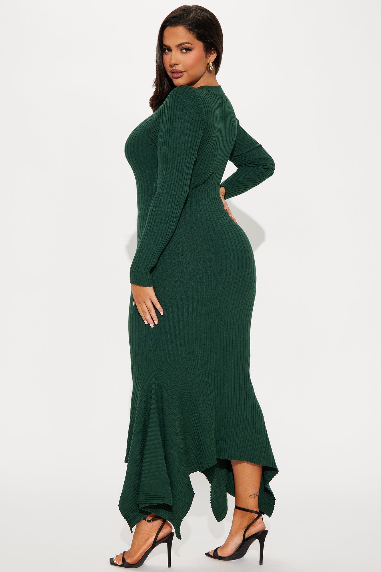 Kaylie Sweater Maxi Dress - Hunter