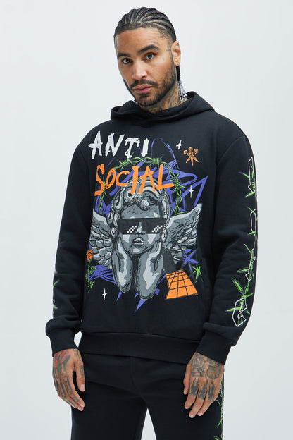 Love The Hate Hoodie - Black