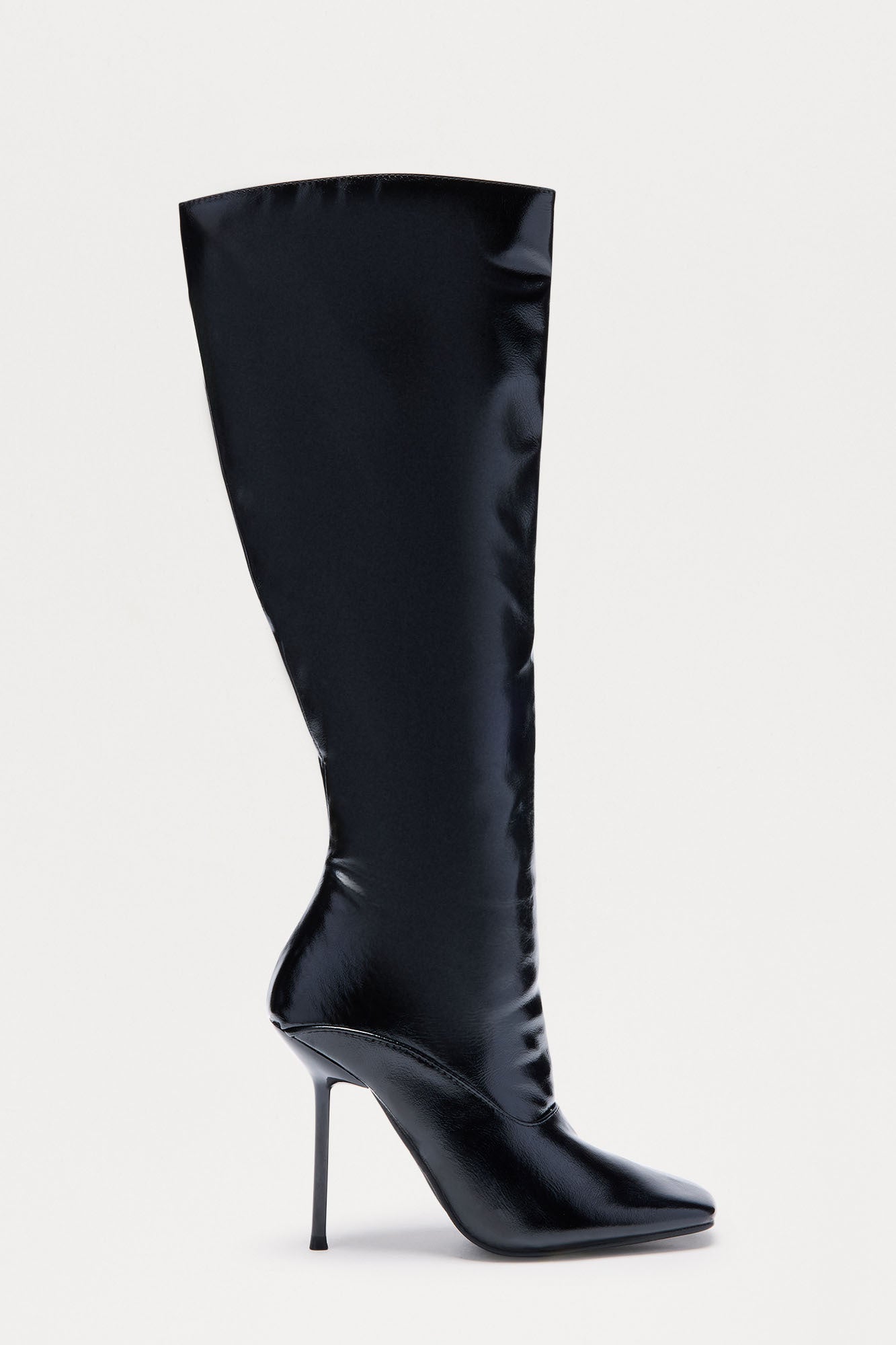 Laiva Stiletto Knee High Boots - Black