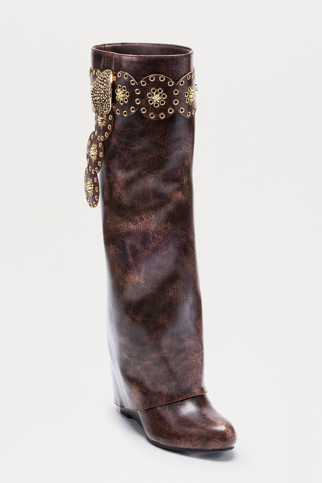 On Tour Hardware Overlay Boots - Brown