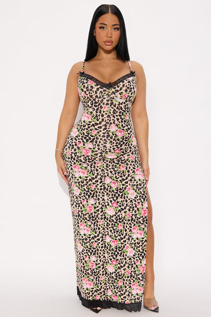 Hit The Snooze Maxi PJ Sleep Dress - Black/combo