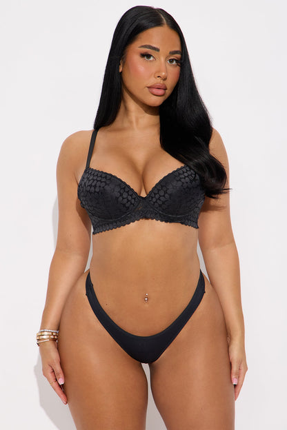 My Lace Double Push Up Bra - Black