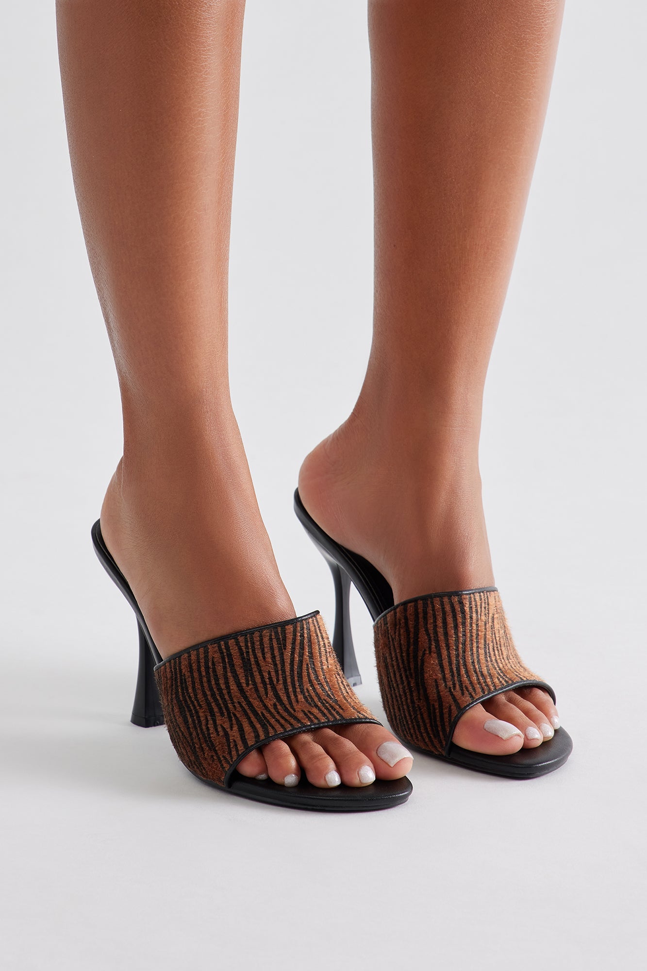 Karime Animal Print Heels - Black