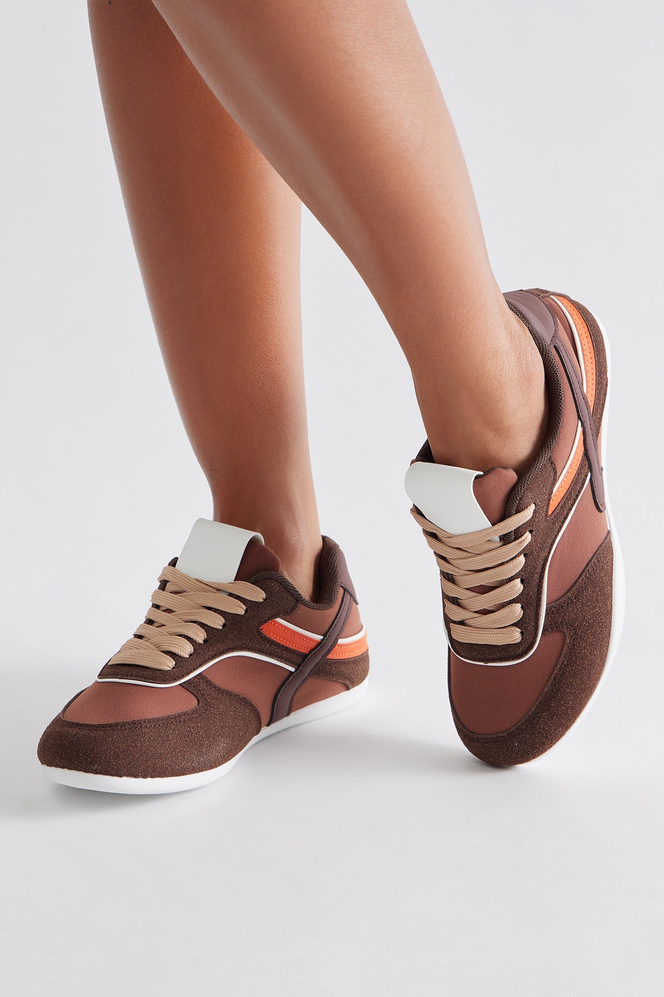 Strike Faux Suede Sneakers - Mocha