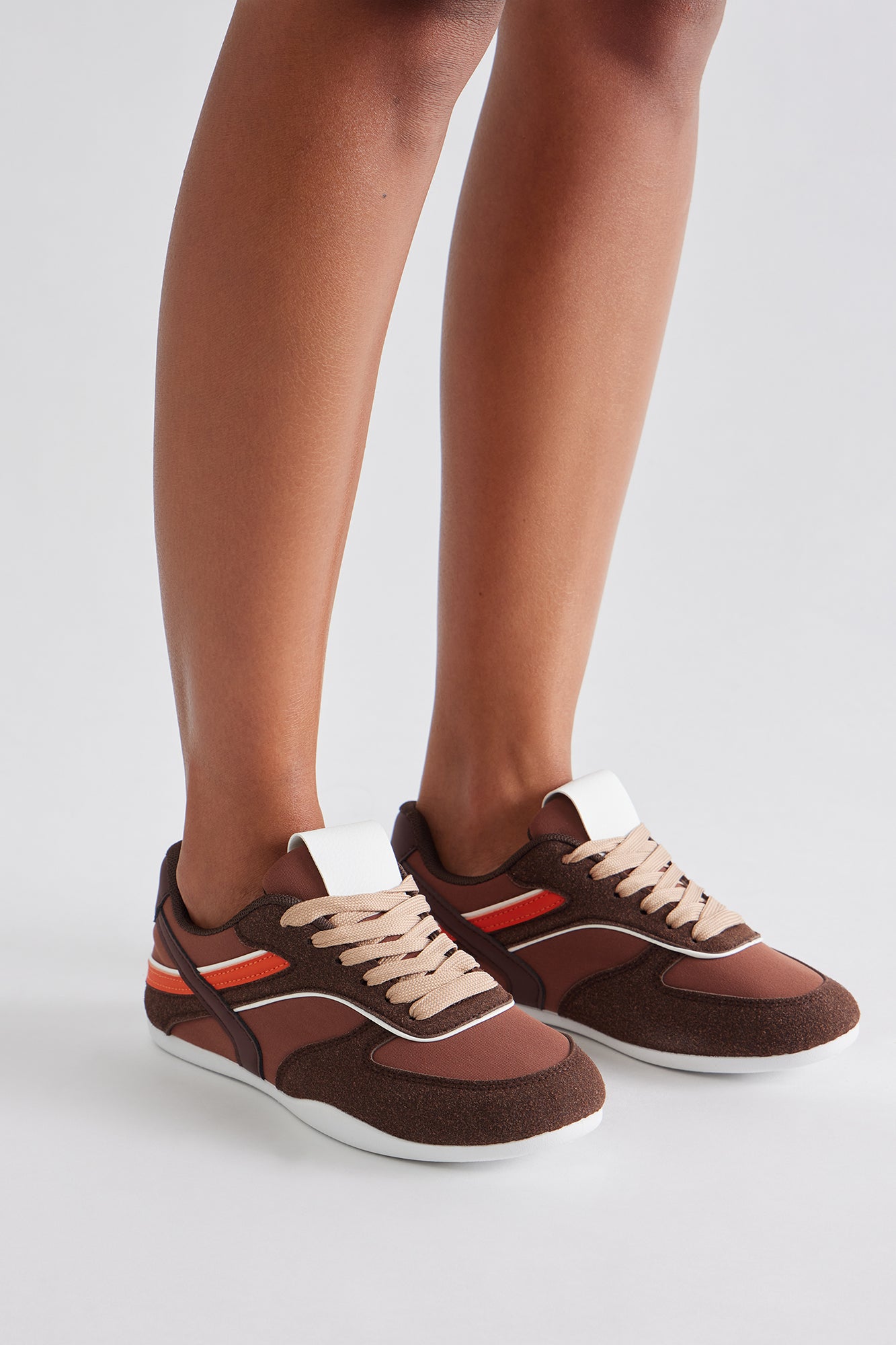 Strike Faux Suede Sneakers - Mocha