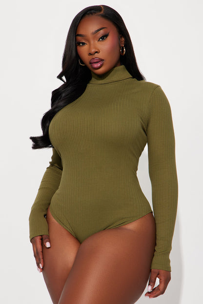 Tess Turtleneck Bodysuit - Olive
