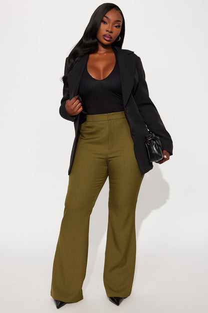 Octavia Flare Trouser Pant 33″ - Chartreuse