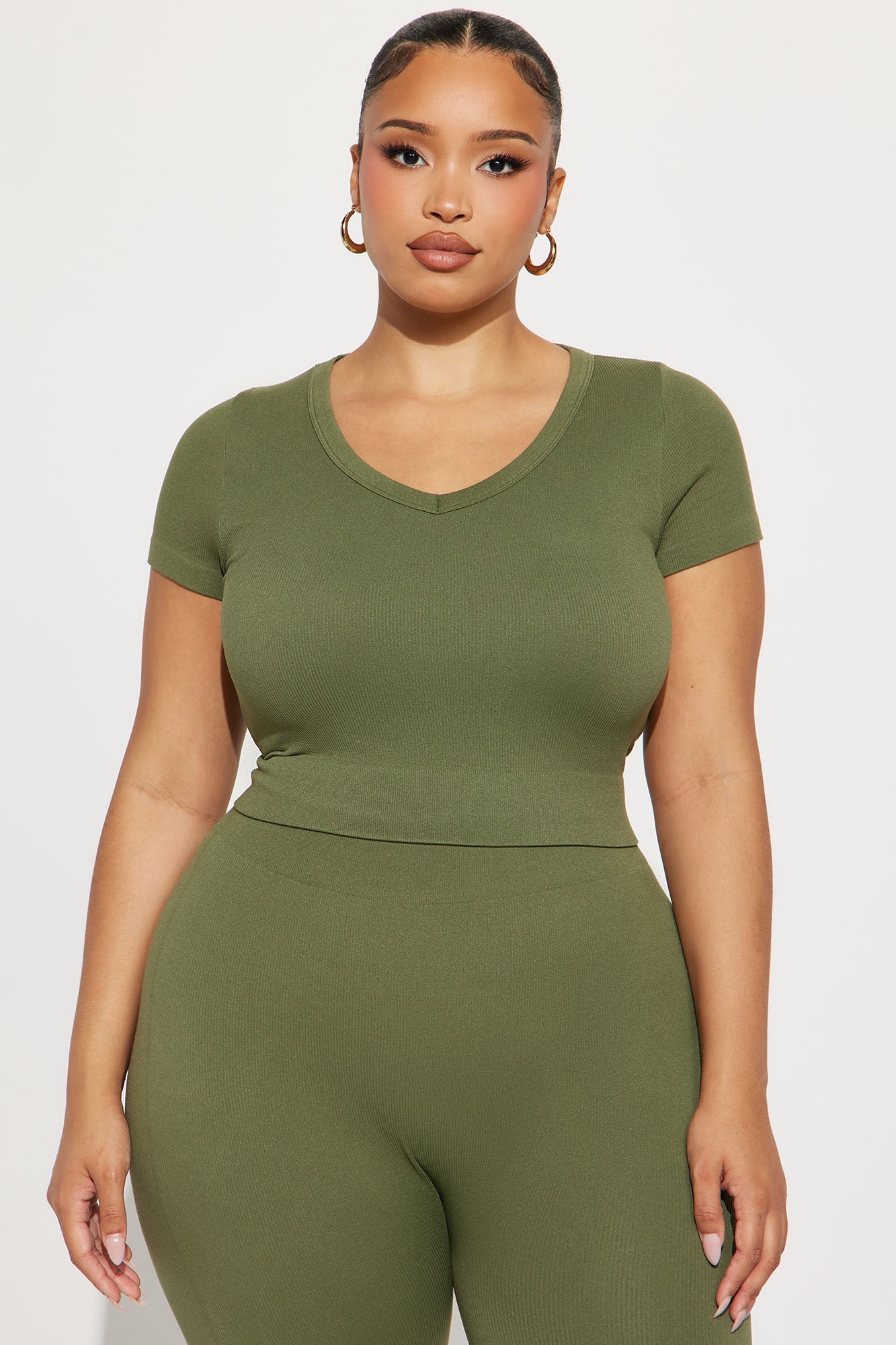 Alisa Seamless Legging Set - Olive