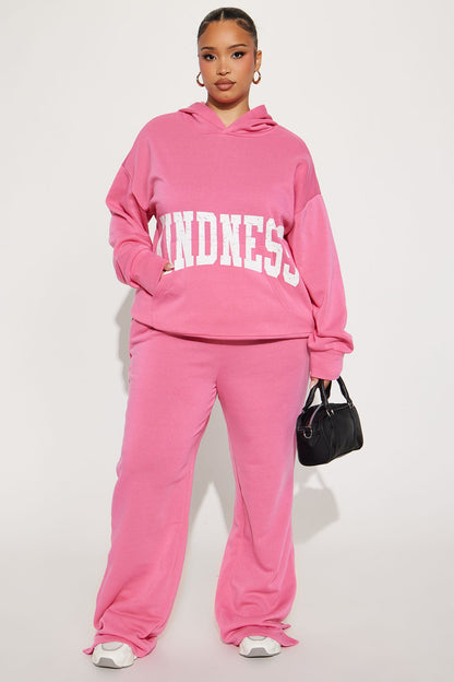 Setting Intentions Fleece Sweatsuit Set - Pink