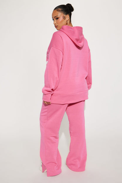 Setting Intentions Fleece Sweatsuit Set - Pink