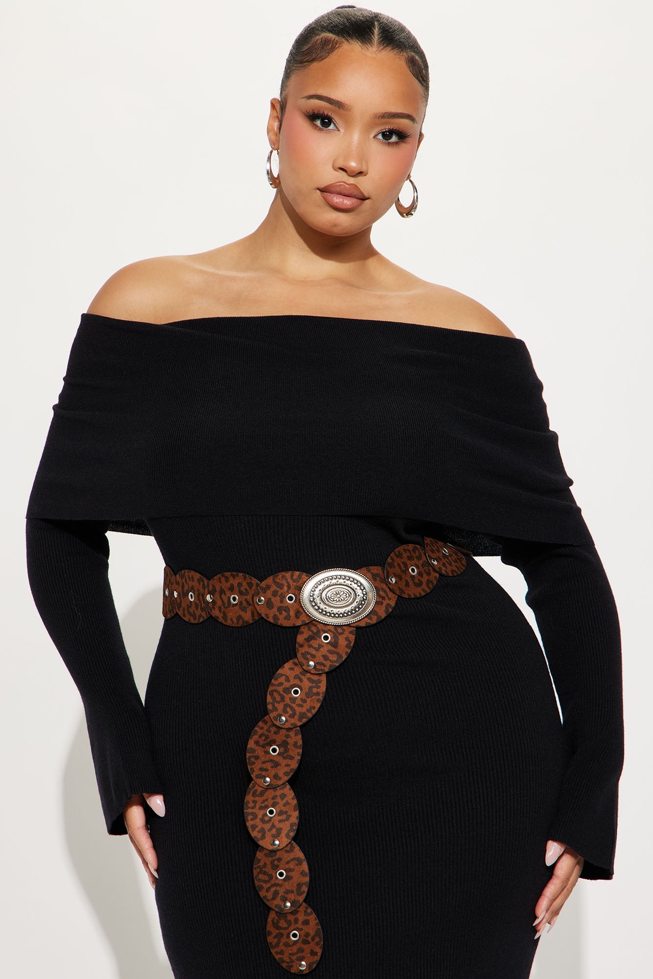 That Tone Sweater Maxi Dress - Black
