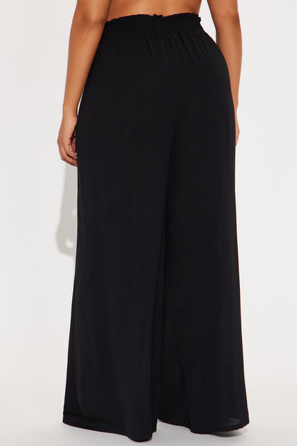 Ella High Rise Wide Leg Pant - Black