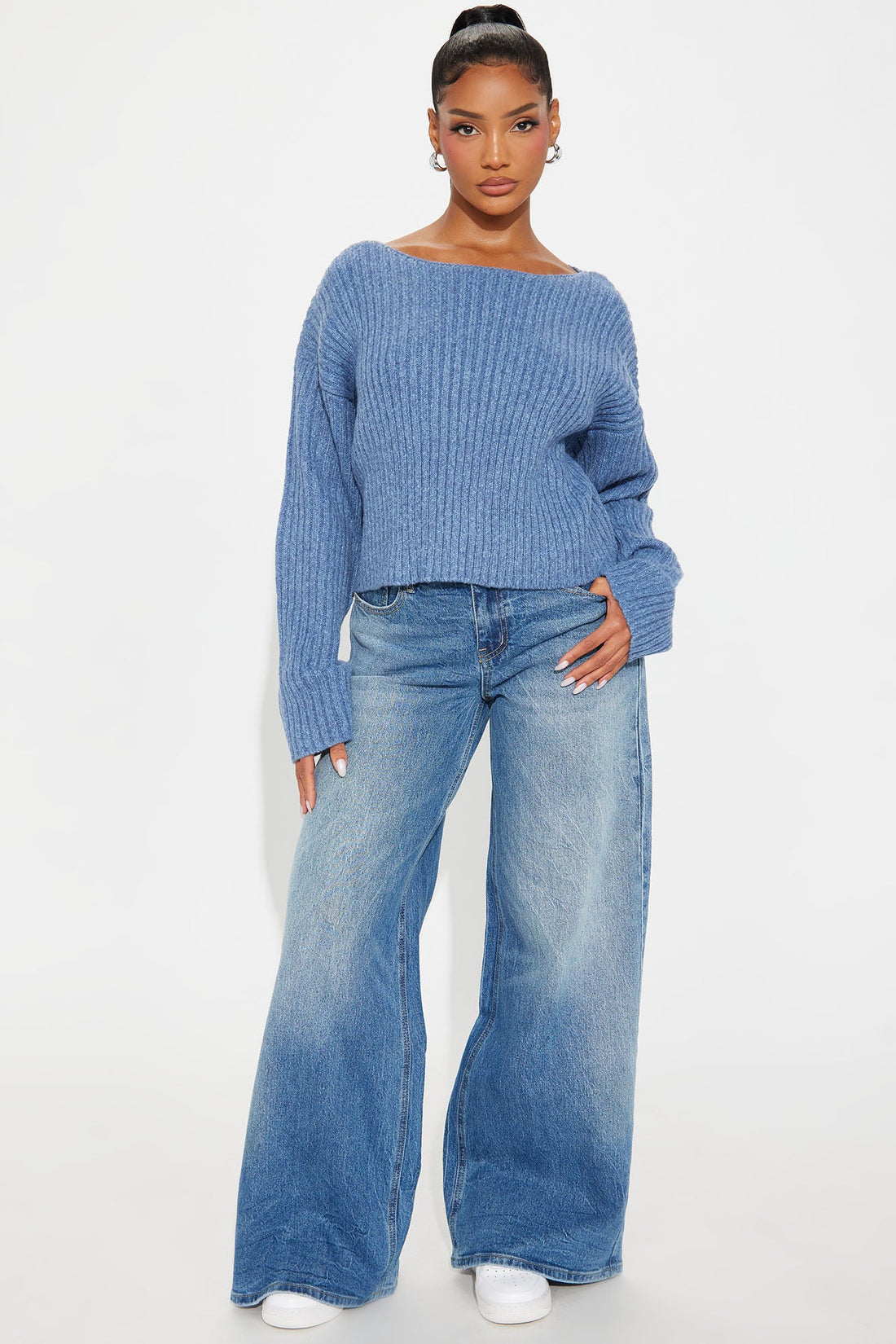 Cute Moment Sweater - Blue