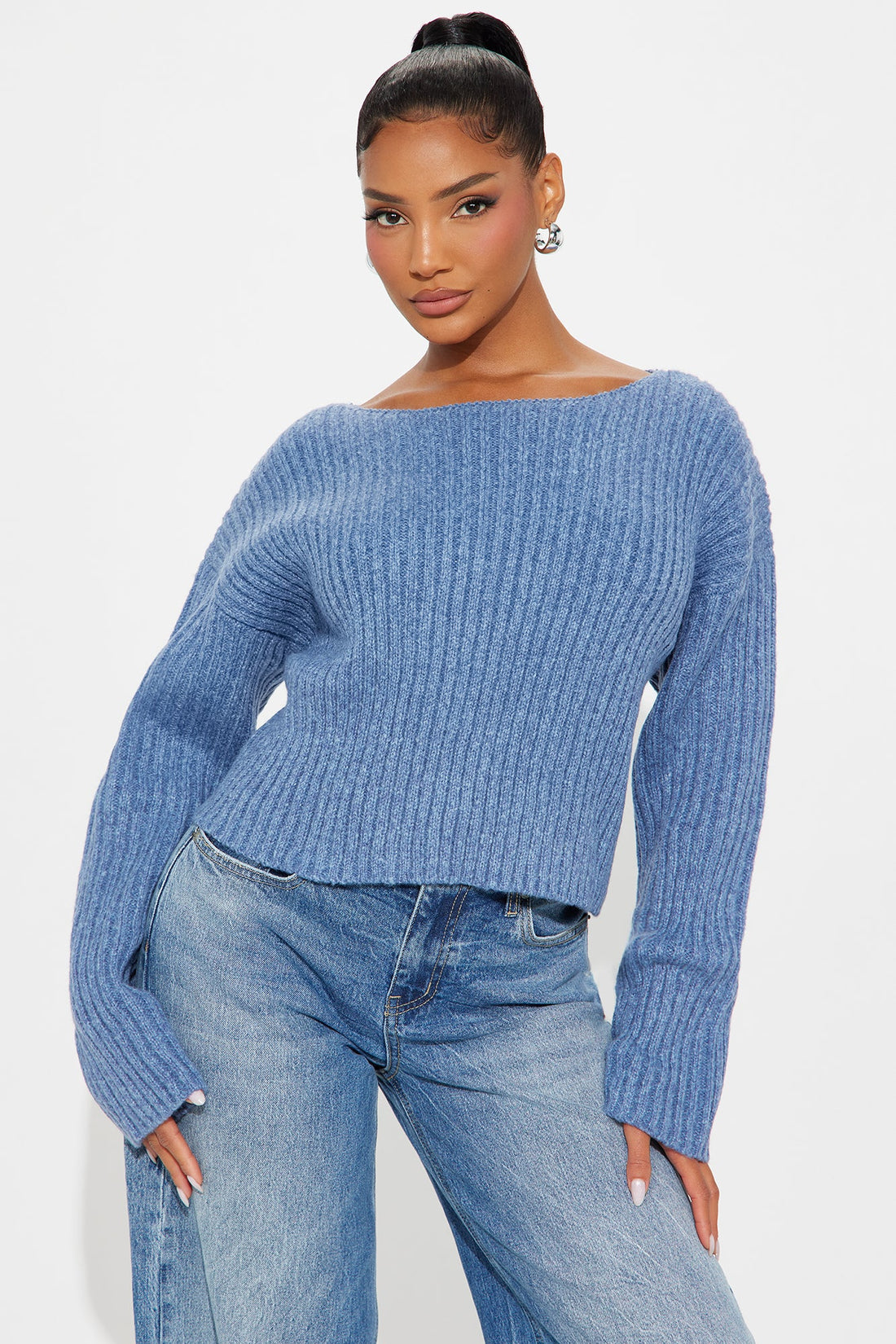 Cute Moment Sweater - Blue