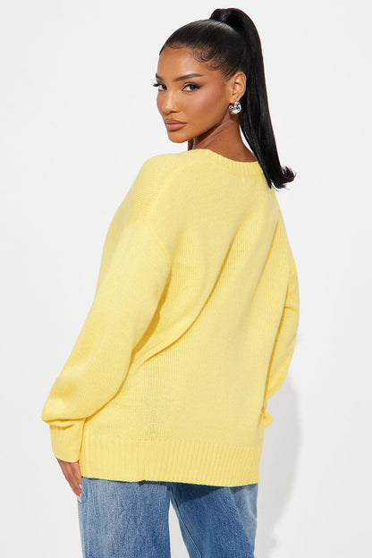 My Favorite Oversized Sweater - Butter Yellow
