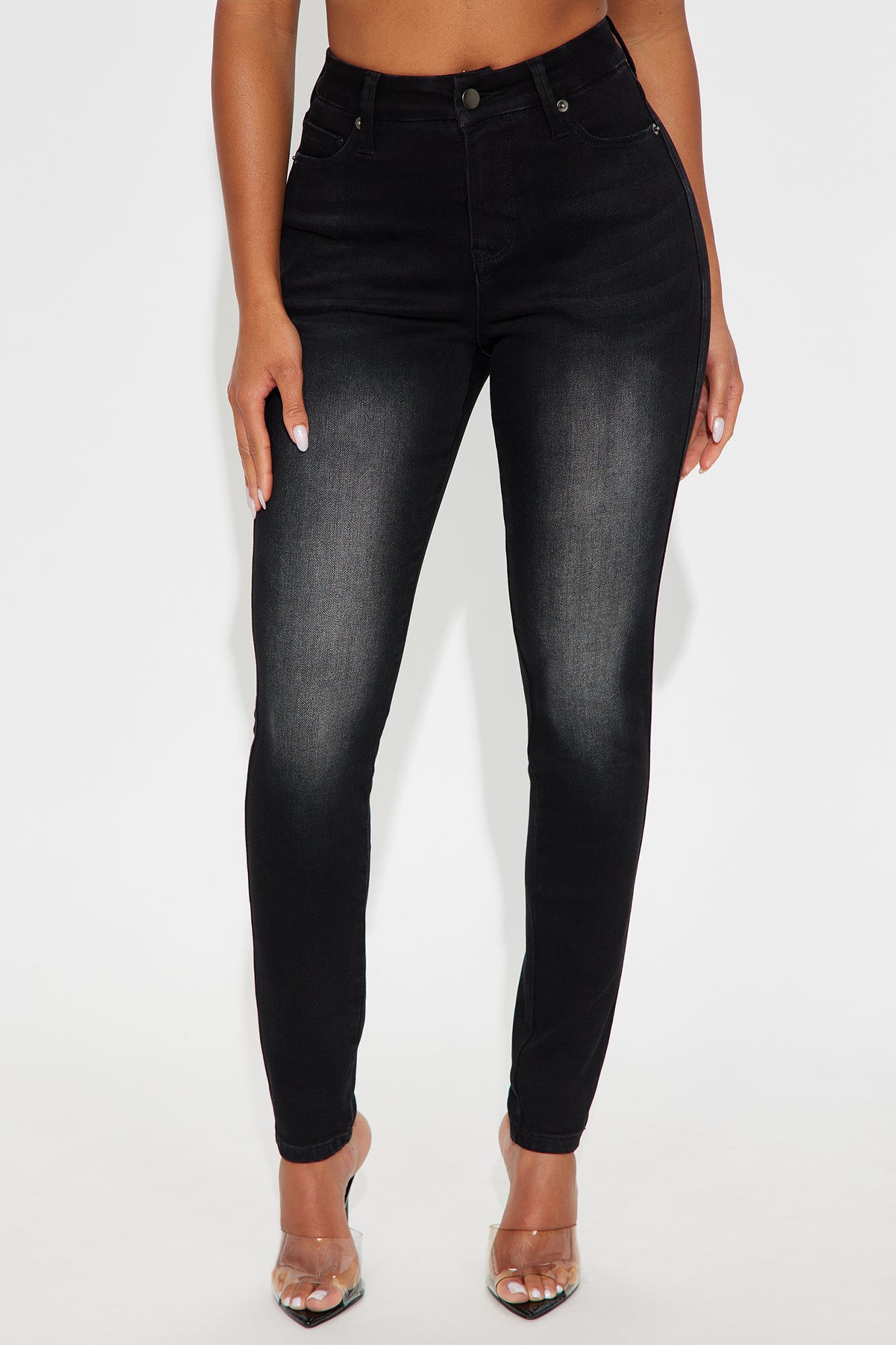 Hold You In Compression Skinny Jean - Black Wash