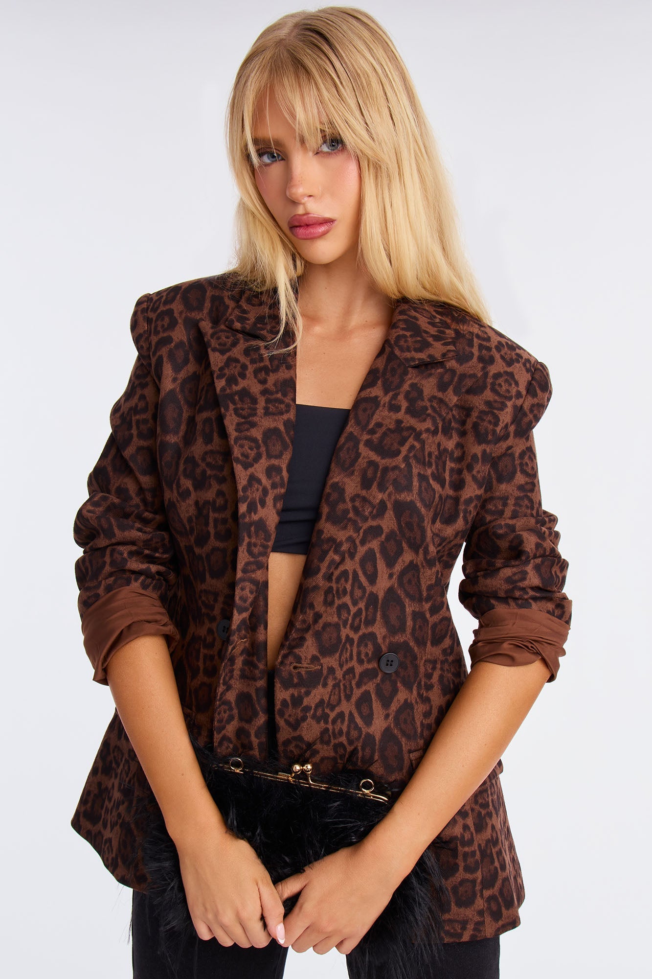 Leah Leopard Hourglass Blazer - Leopard
