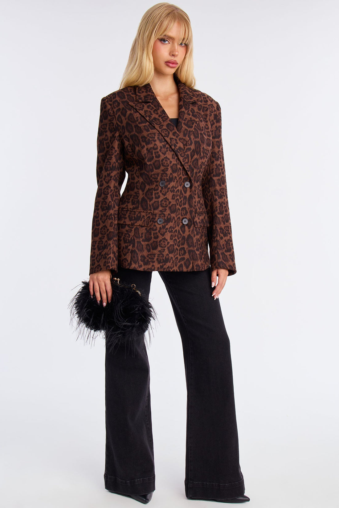 Leah Leopard Hourglass Blazer - Leopard