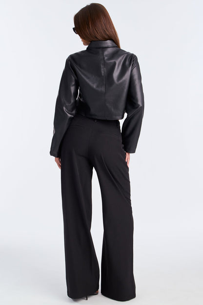 Cynthia Wide Leg Trouser Pant 33″ - Black