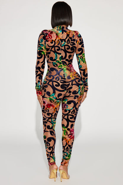 Georgia Mesh Jumpsuit - Multi Color