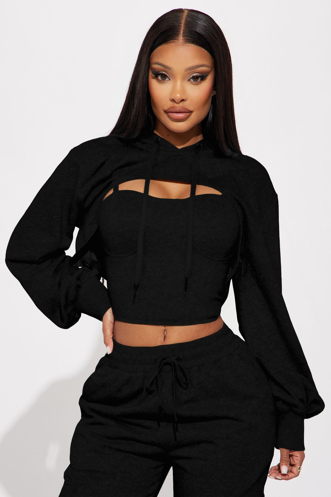 Never Blend In 3 Piece Pant Set - Black