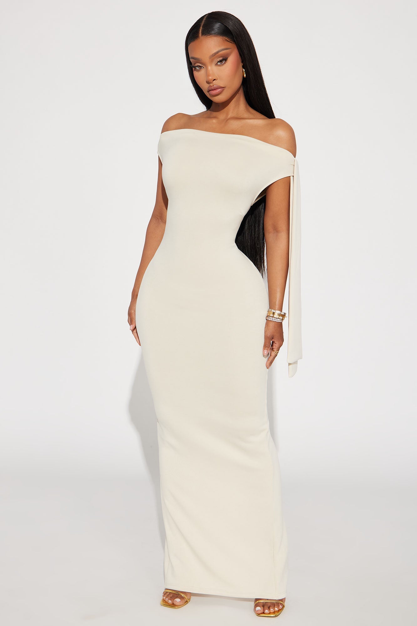 Paris Knotted Maxi Dress - Stone