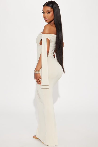 Paris Knotted Maxi Dress - Stone