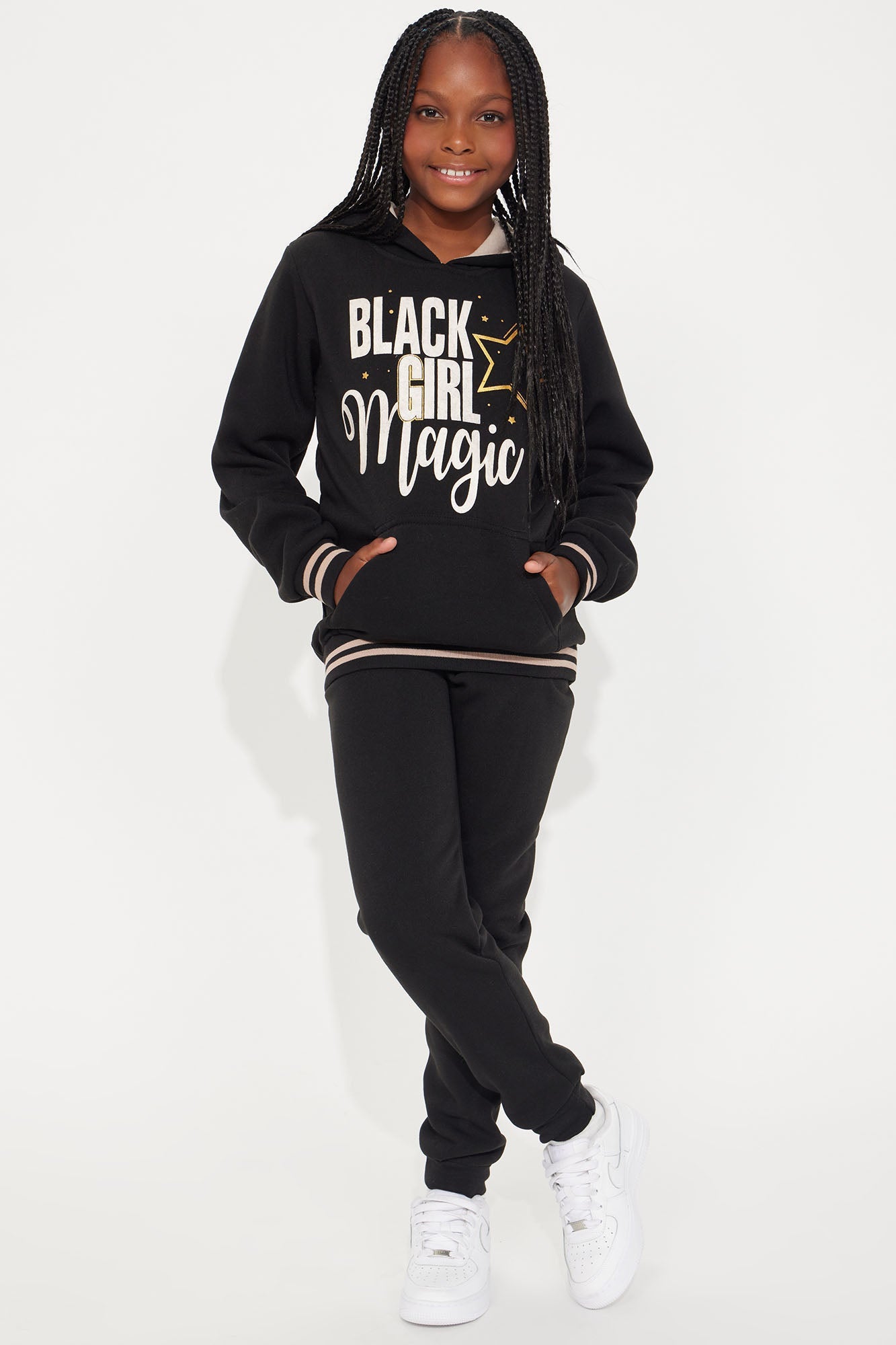 Mini Girl Magic Fleece Set - Black