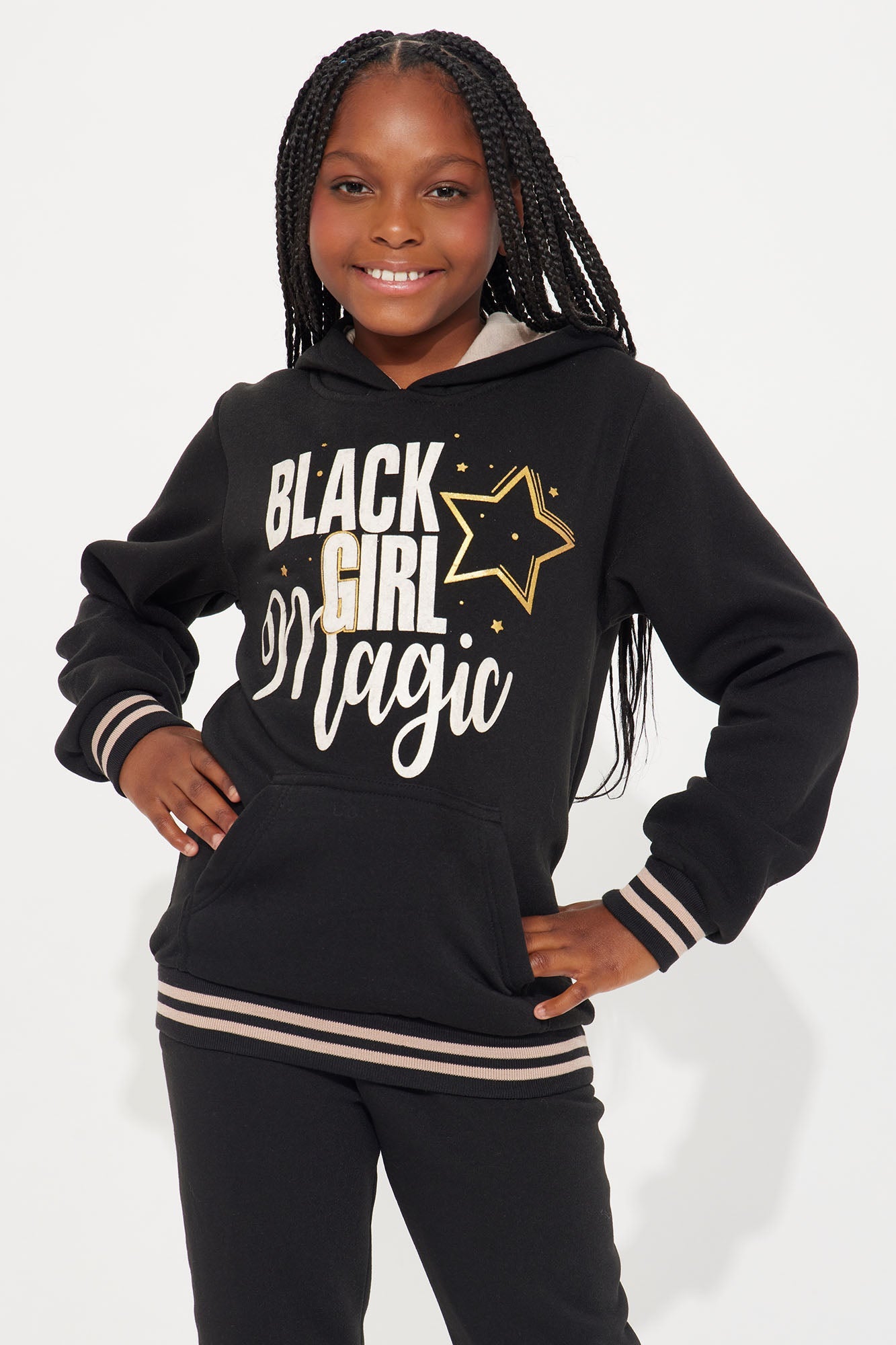 Mini Girl Magic Fleece Set - Black