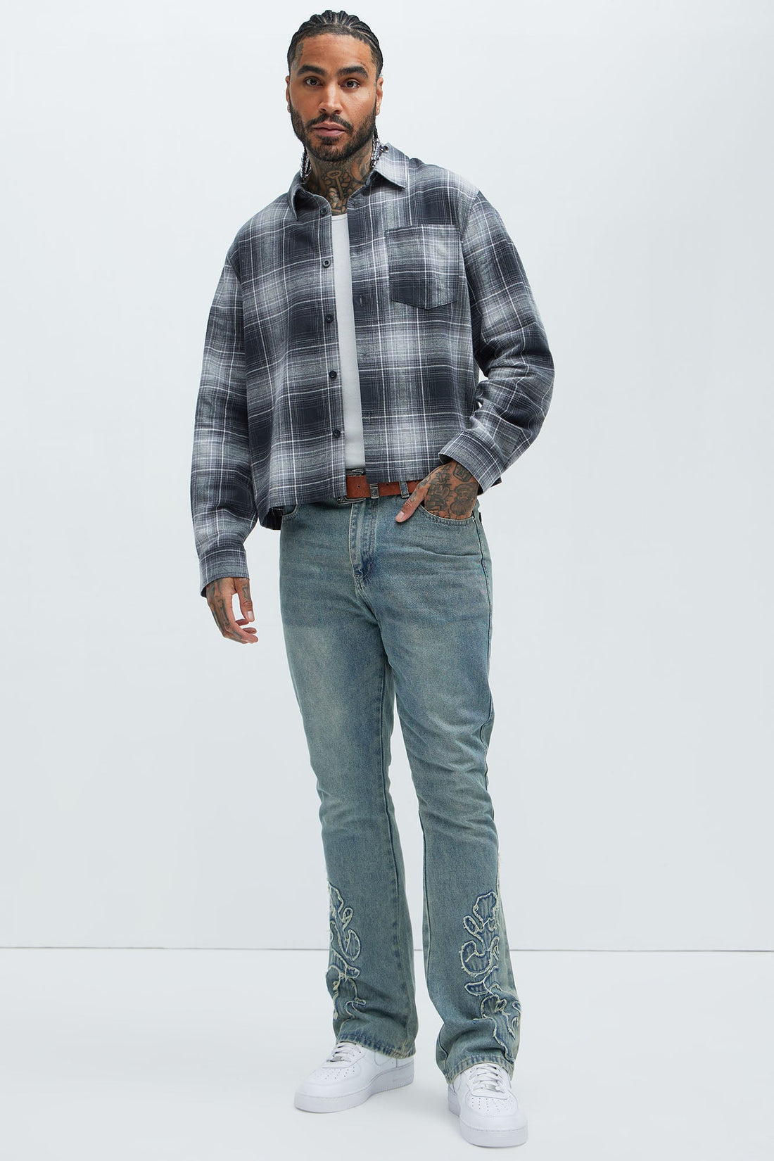 Tumble Slim Flare Jeans - Light Blue Wash