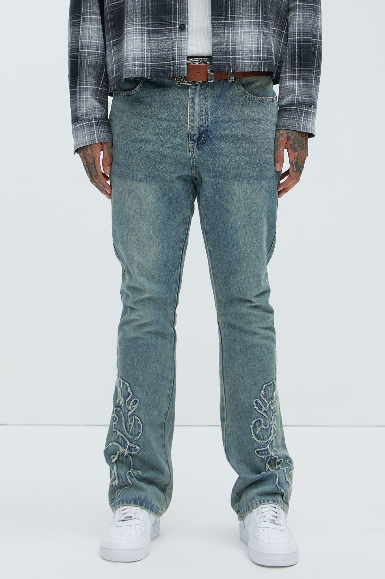 Tumble Slim Flare Jeans - Light Blue Wash