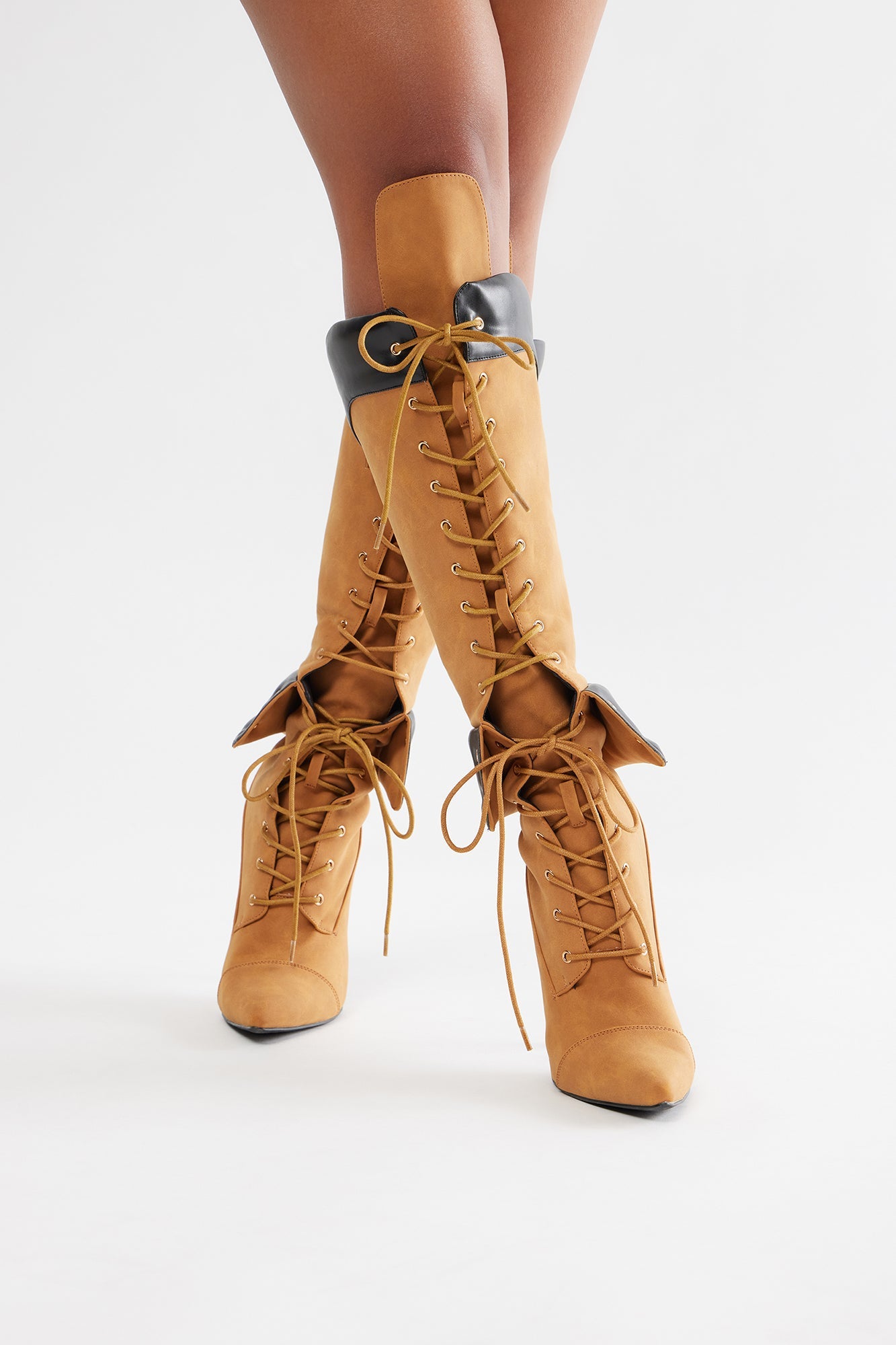 West Lace Up Boots - Tan