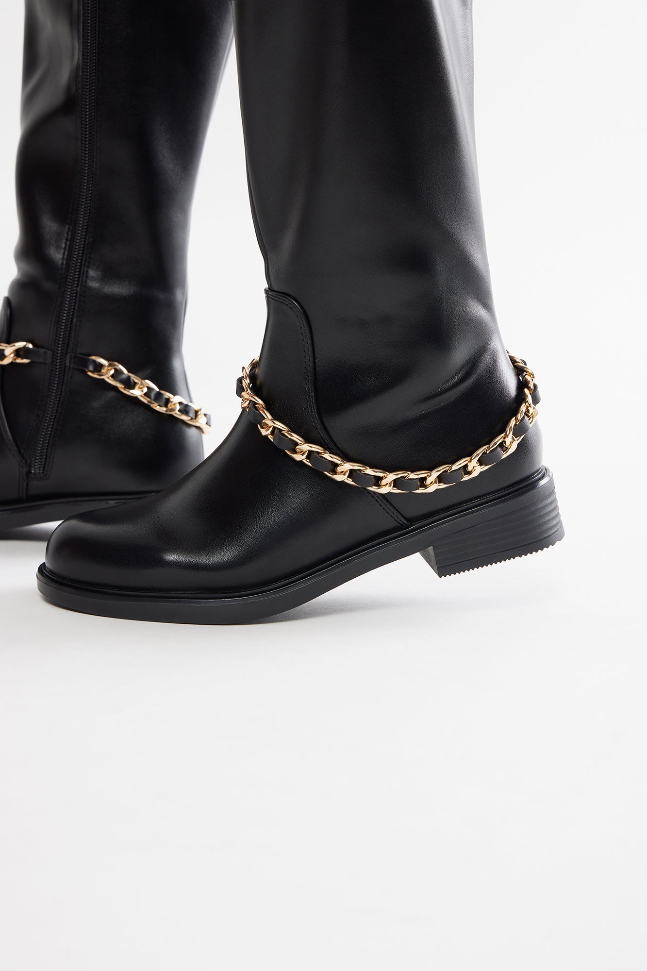 Valerie Knee High Boots - Black