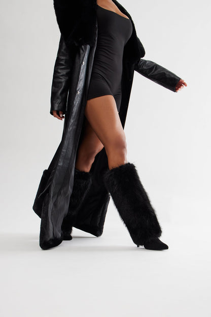 Go All Out Knee High Boots - Black