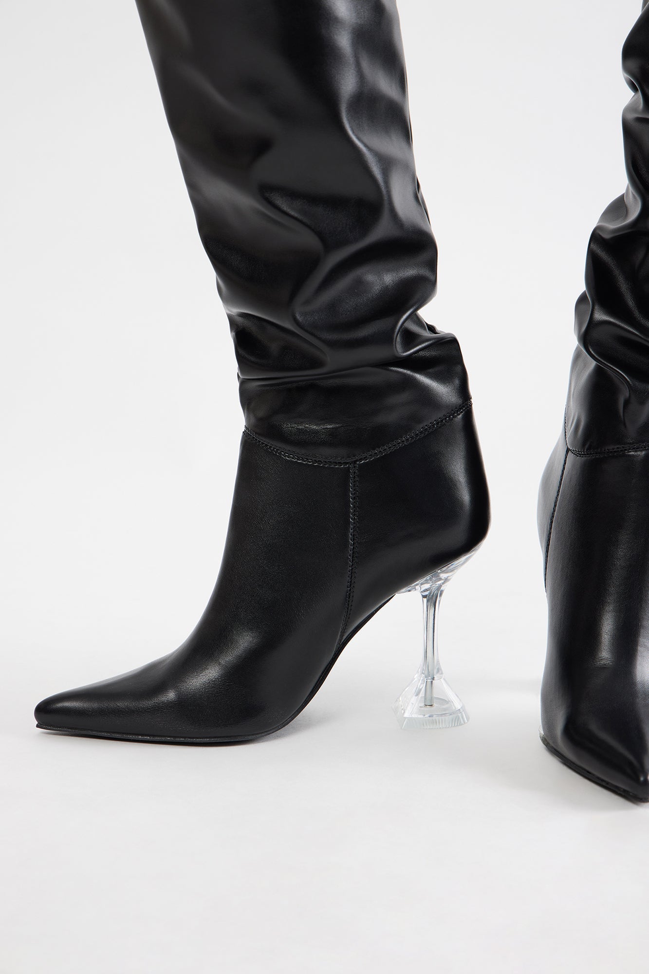 Cyrus Knee High Boots - Black