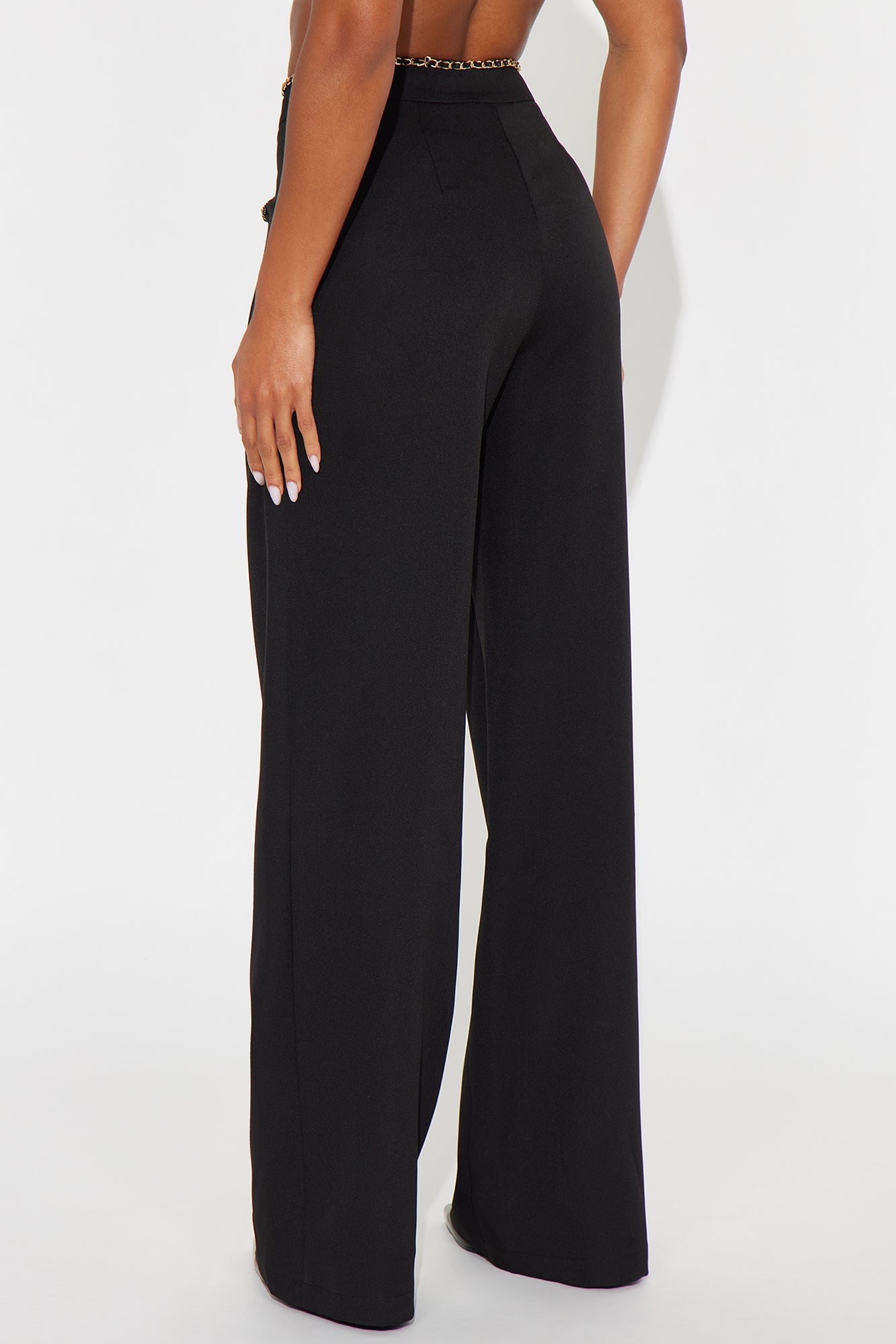 Sania Wide Leg Trouser Pant 33″ - Black