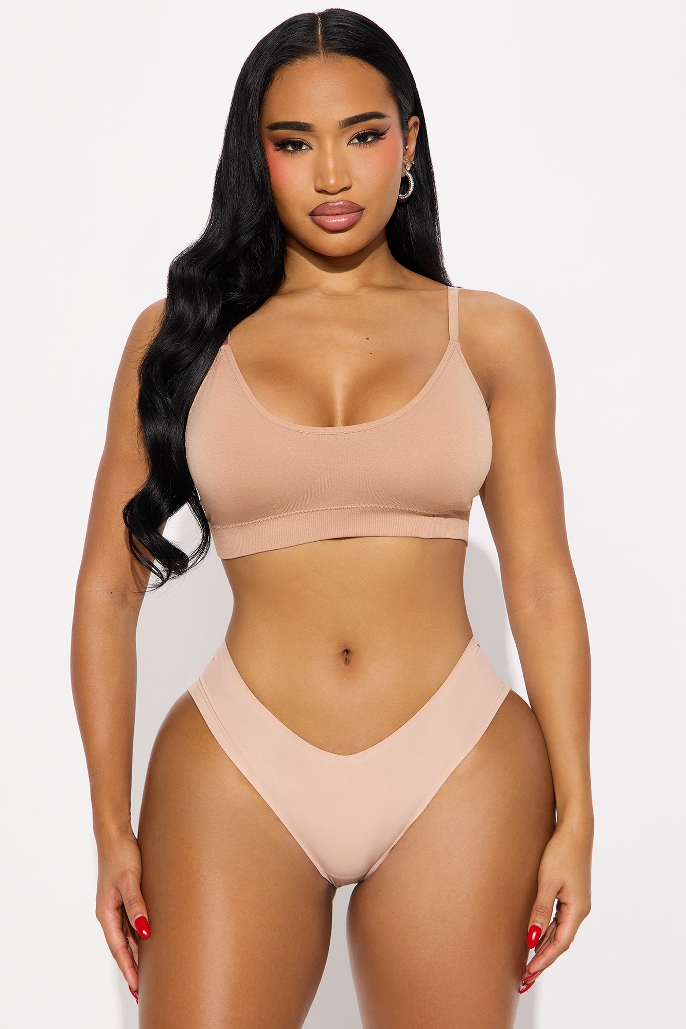 Smooth And Ready Seamless Triangle Bralette - Taupe