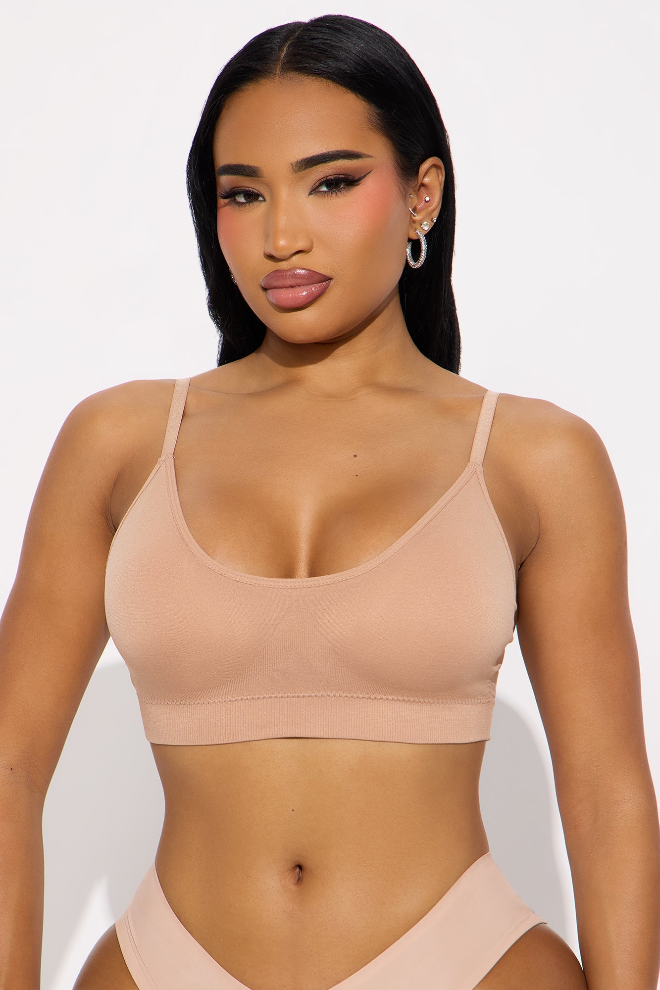 Smooth And Ready Seamless Triangle Bralette - Taupe