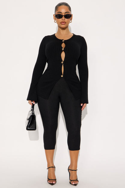 Felicity Hardware Cardigan - Black