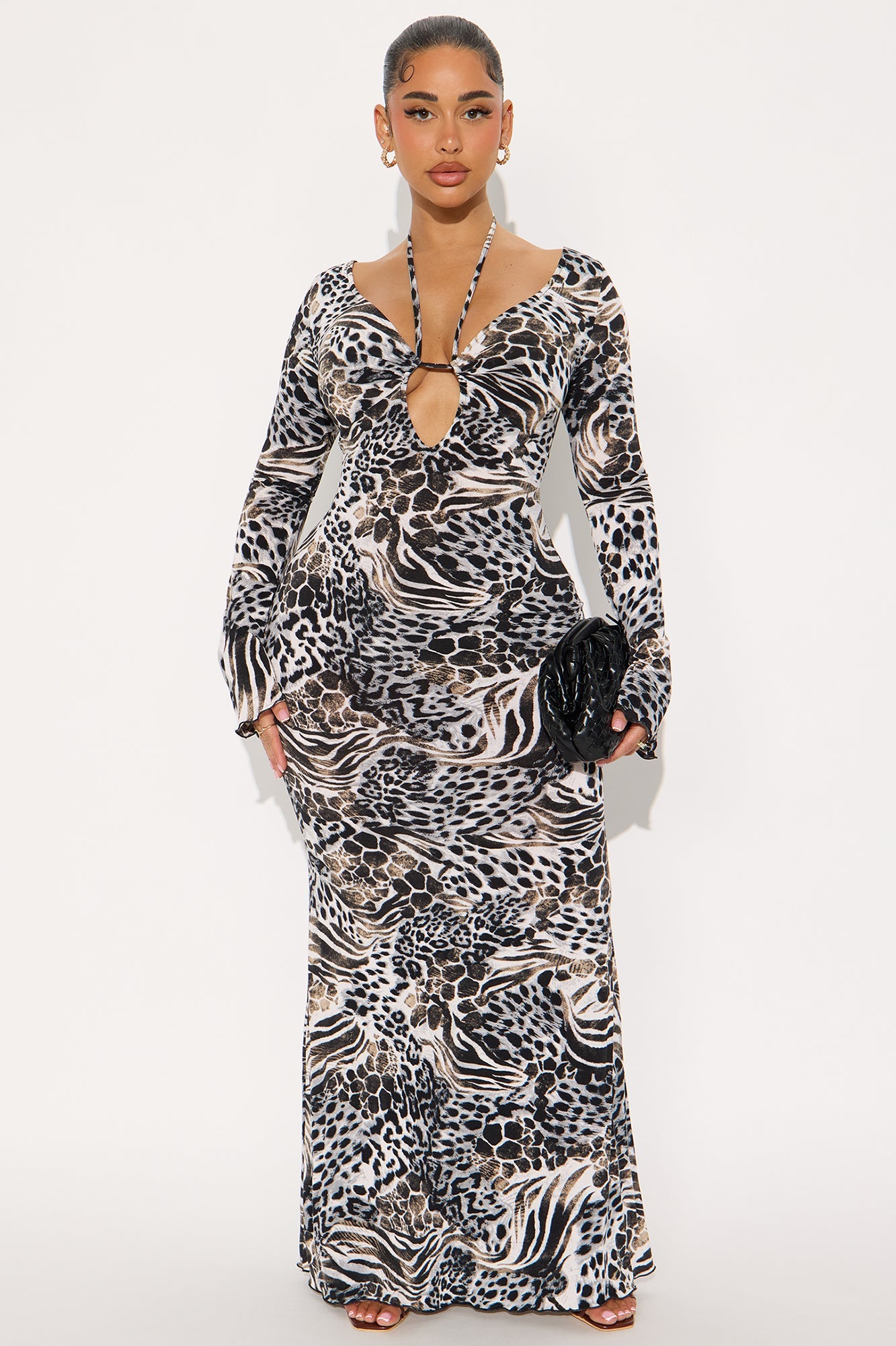 Wildly In Love Maxi Dress - Grey/combo