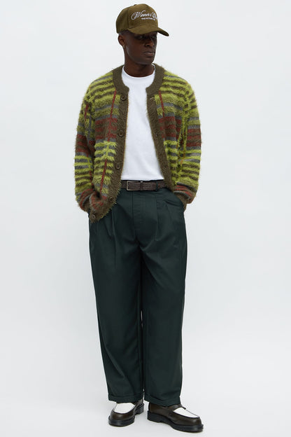 Forest Moss Mohair Cardigan - Green
